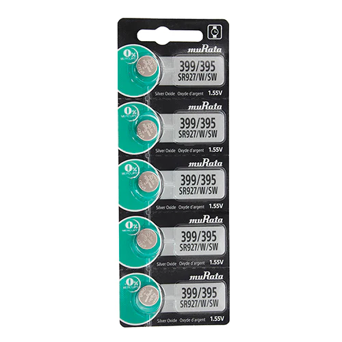 Sony® Murata Silver Oxide Watch Batteries - 395 / 399  (Pkg. of 5)