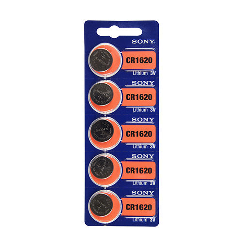 [808-3029] Sony® Murata Lithium Watch Batteries - CR1620 (Pkg. of 5)