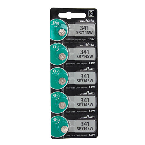 [808-3033] Sony® Murata Silver Oxide Watch Batteries - 341  (Pkg. of 5)