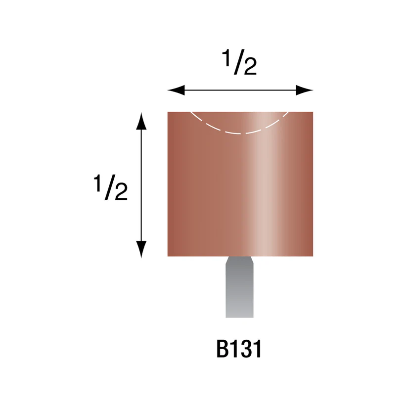 Red Mounted Points, 1/8" Shank - B131, Box of 36