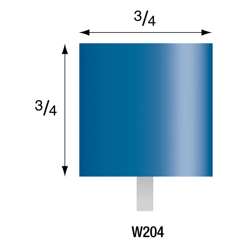 Blue Mounted Points, 3mm Shank - W204, Box of 12