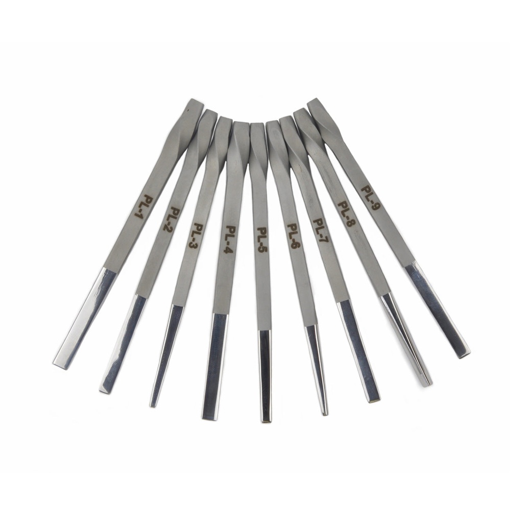 [815-1940] FRETZ PL SET Planishing Repousse Set of 9