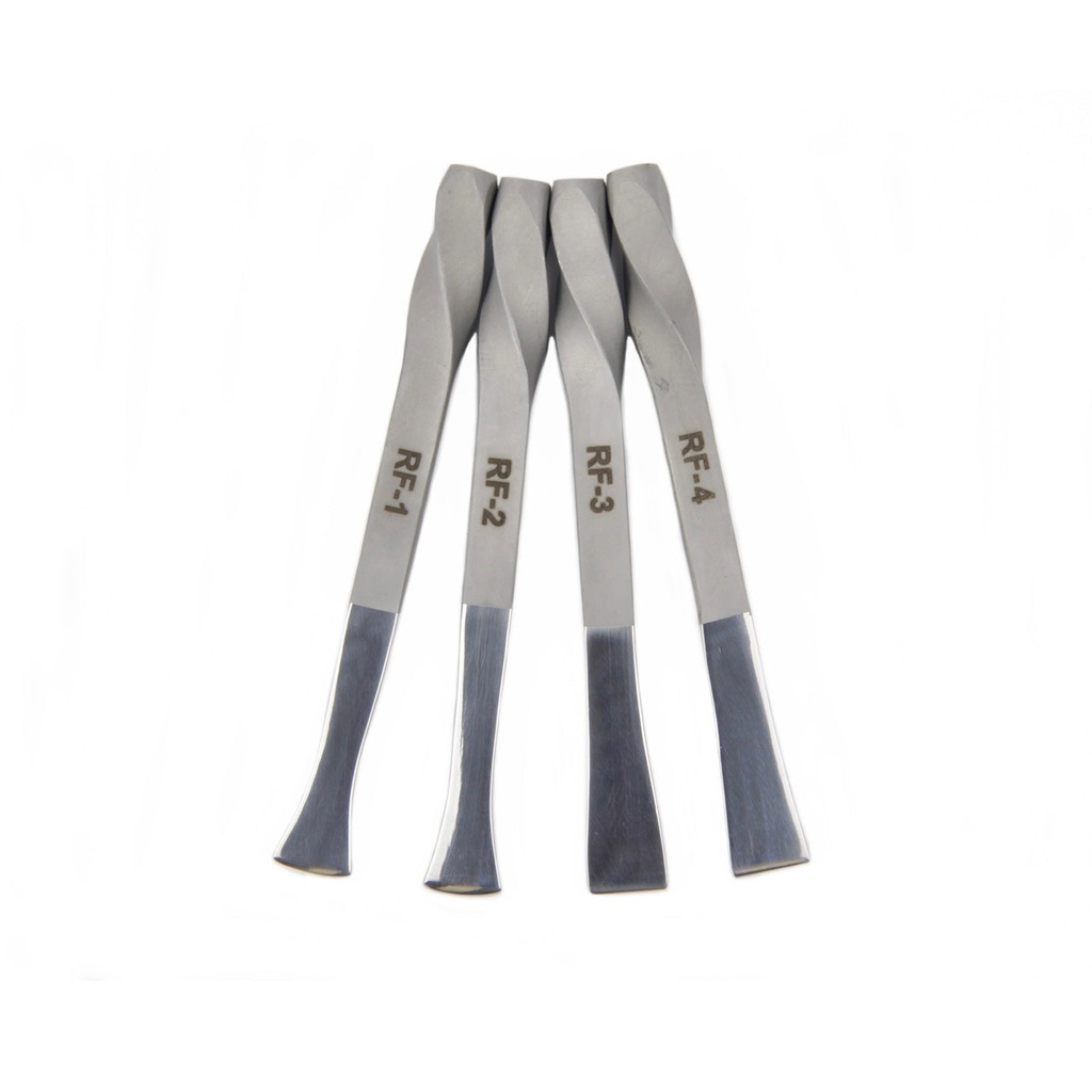 FRETZ RF-1 thru RF-4 Small Repousse Fluting Set of 4