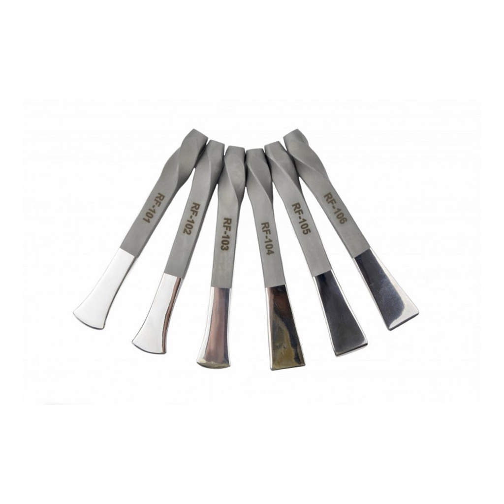 FRETZ Large Repoussé Fluting Set of 6