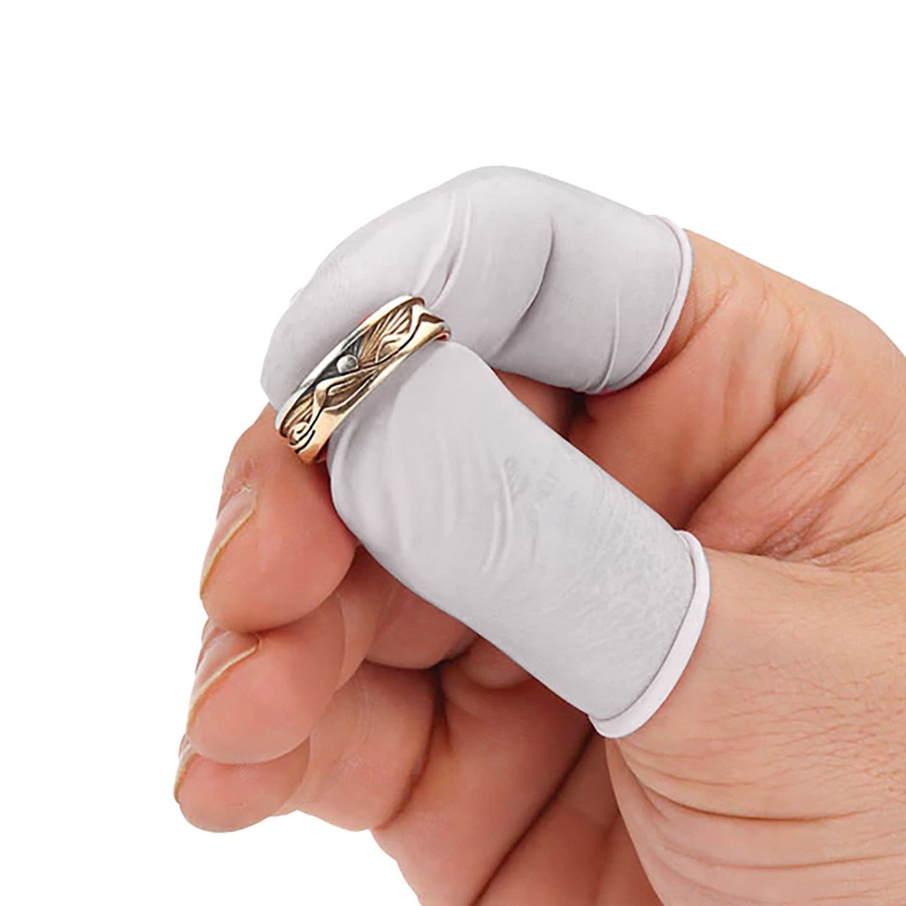 [816-0261] Medium White Latex Finger Cots (10 Gross Box)