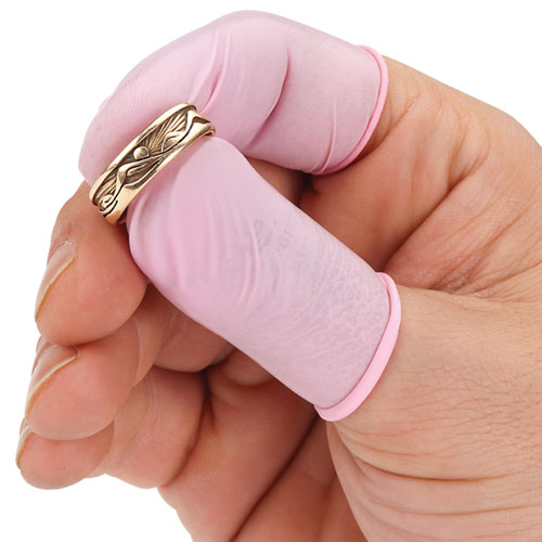 [816-0267] Large Pink Latex Finger Cots (10 Gross Box)