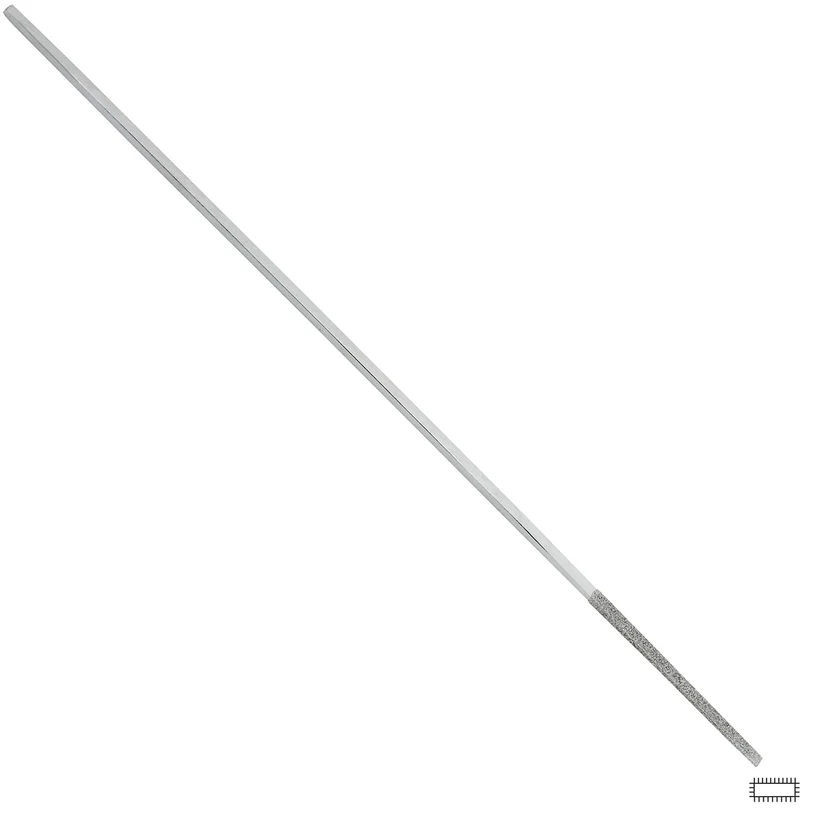 [890-0172] Gesswein® 2mm #320 Grit Tapered Diamond Hand File 4 Sides Plated