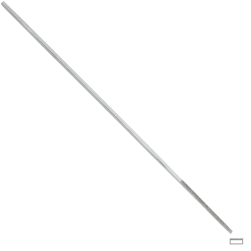[890-0231] Gesswein® 2mm #240 Grit Tapered Diamond Hand File 1 Side Plated