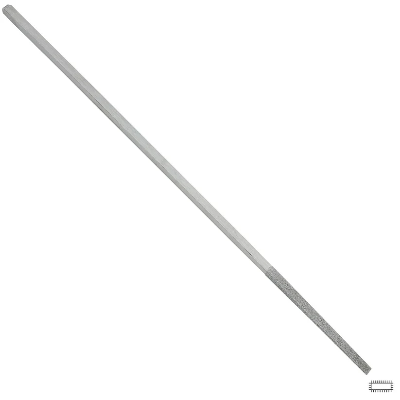 Gesswein® 3mm #120 Grit Tapered Diamond Hand File 4 Sides Plated