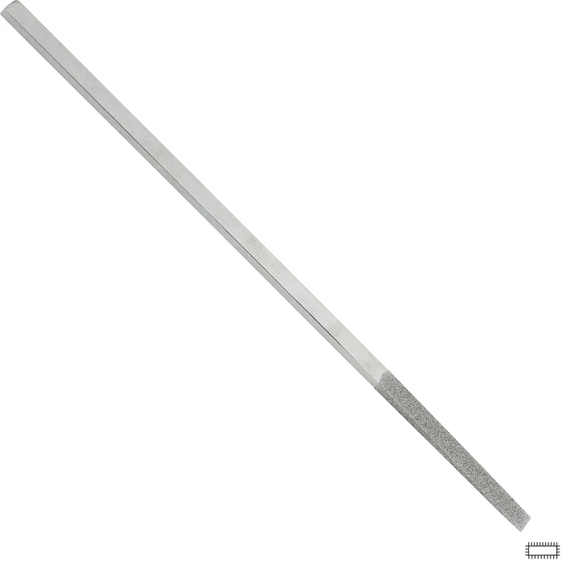 [890-0171] Gesswein® 6mm #320 Grit Tapered Diamond Hand File 4 Sides Plated
