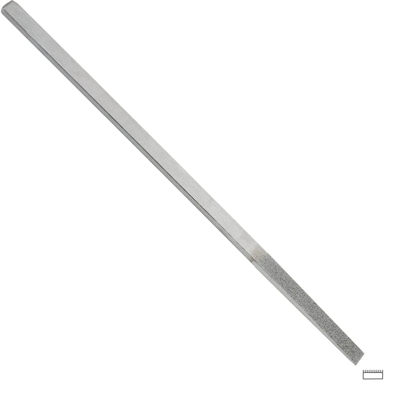 [890-0241] Gesswein® 8mm #120 Grit Tapered Diamond Hand File 1 Side Plated