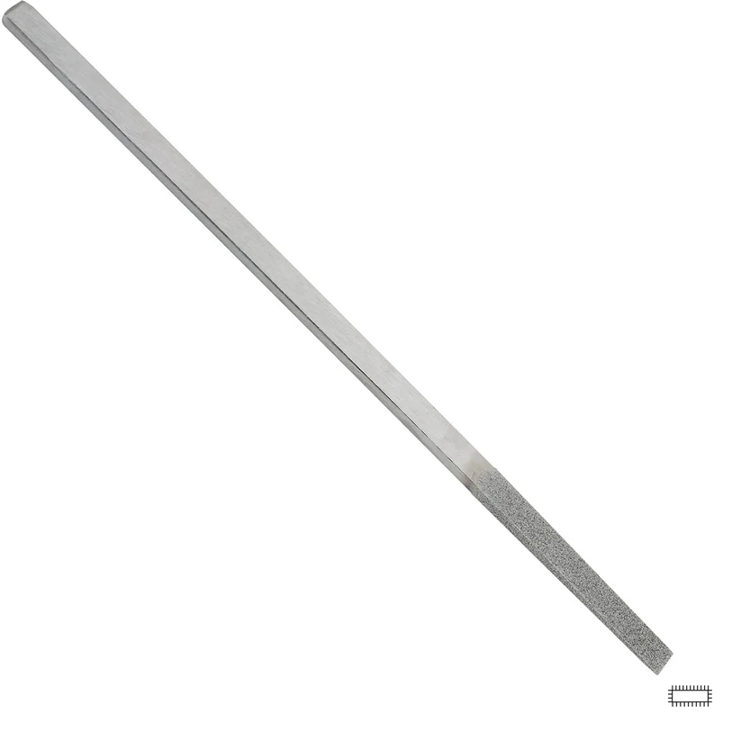 Gesswein® 8mm #240 Grit Tapered Diamond Hand File 4 Sides Plated