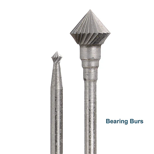 [125-0280] Jewelers Carbide Burs, 3/32" Shank - Bearing 28 (7.20mm)