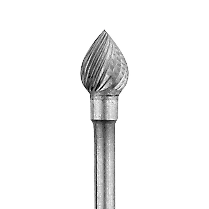 [125-1040] Jewelers Carbide Burs, 3/32" Shank - Bud 4 (1.50mm)