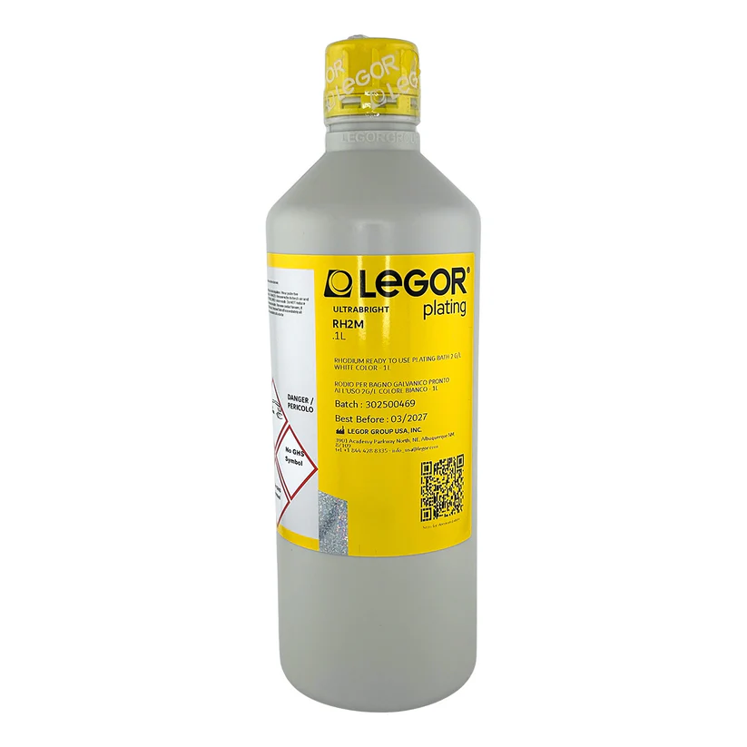 [210-0852] Legor® White Rhodium Bath 2 Grams - RH2M- 1 Liter