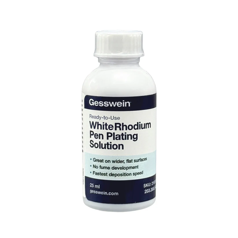 Gesswein® Ready to Use White Rhodium Pen Plating Solution 25ml