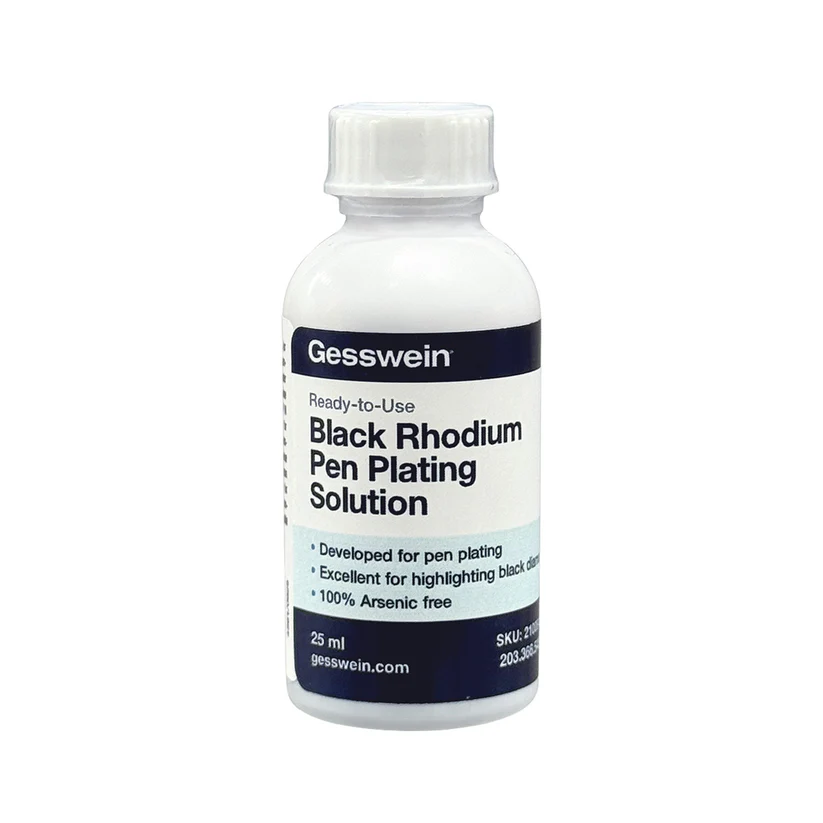 [210-0840] Gesswein® Ready to Use Black Rhodium Pen Plating Solution 25ml