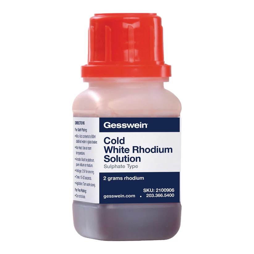 [210-0906] Gesswein® Cold White Rhodium Concentrate Bath - 2 Gram