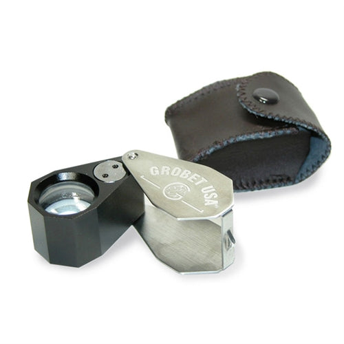 [407-29615] Grobet USA 10X Illuminated Jewelers' UV and LED All-In-One Loupe