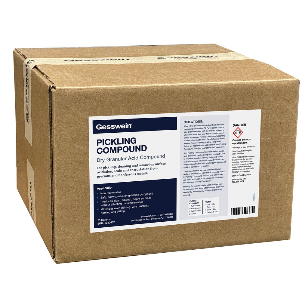 [821-2652] Gesswein® Pickling Compound - 25 lbs.