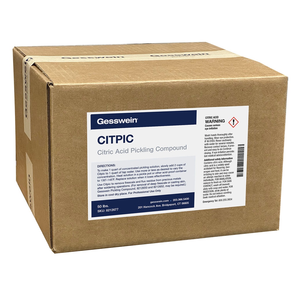 [821-2677] CITPIC Citric Acid Pickling Compound - 50 lb. Box