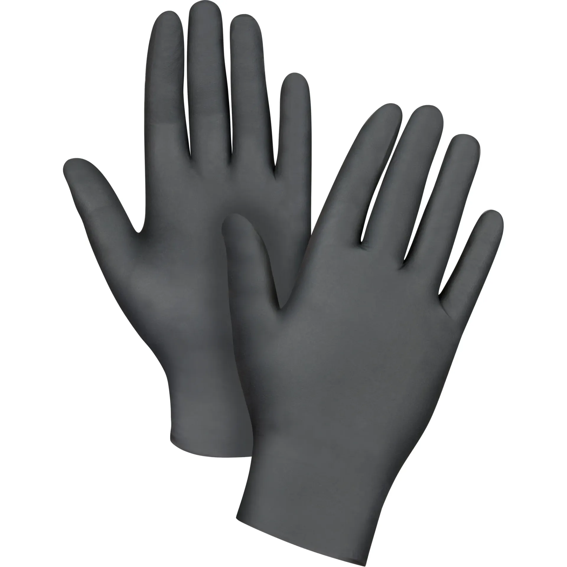 Disposable Gloves, Nitrile, 5-mil, Powder-Free, Black (Medium)