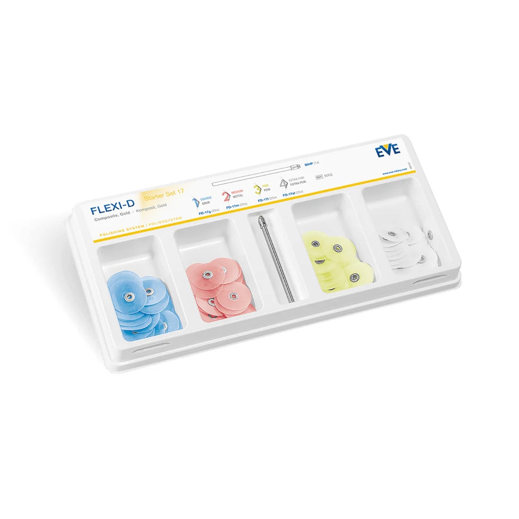[845-2405] EVE® Pop-on Plastic Back Sanding Discs Starter Set-5/8" (Set of 101)