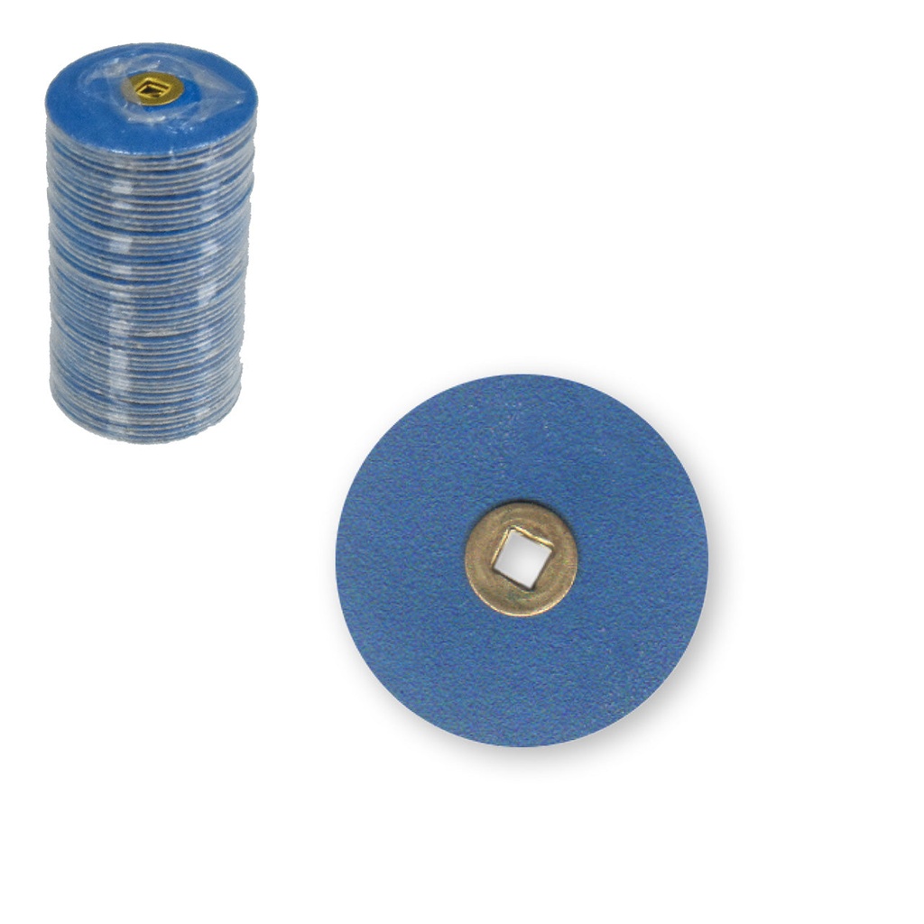 [845-2730] Snap-on Blue Zirconia Discs - Medium, 7/8" (50)