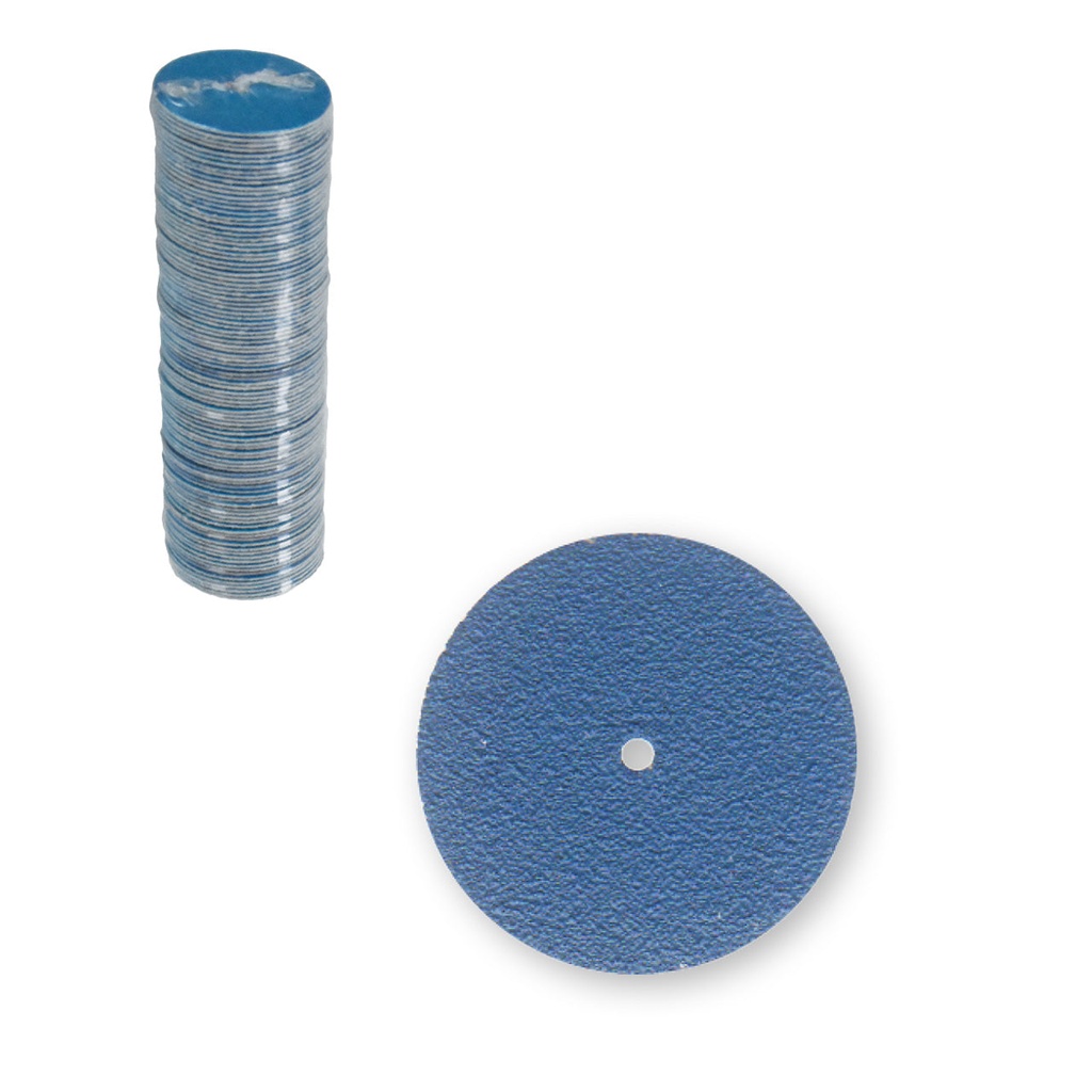 [845-2755] Pin Hole Blue Zirconia Discs  - Coarse, 7/8" (100)