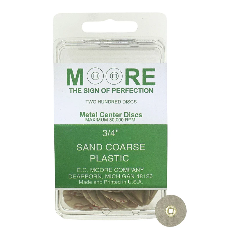 [845-3138] Sand 7/8" Extra Fine Moore Snap-On Discs (200)