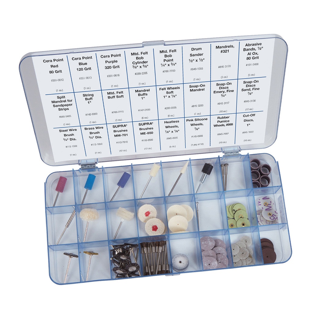 Grinding, Sanding, & Buffing Accessory Set - 3/32"