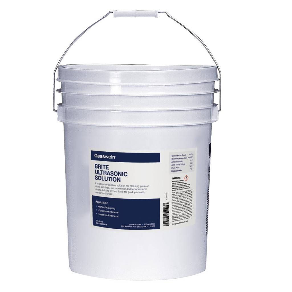 [851-5312] Gesswein® Brite Solution - 5 Gallons