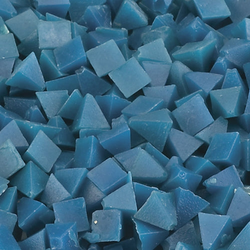 [852-0435] Blue Plastic Pyramids - 220 grit, 5 lbs.