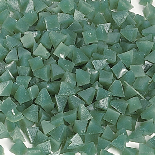 [852-0438] Green Plastic Pyramids - 320 grit, 5 lbs.