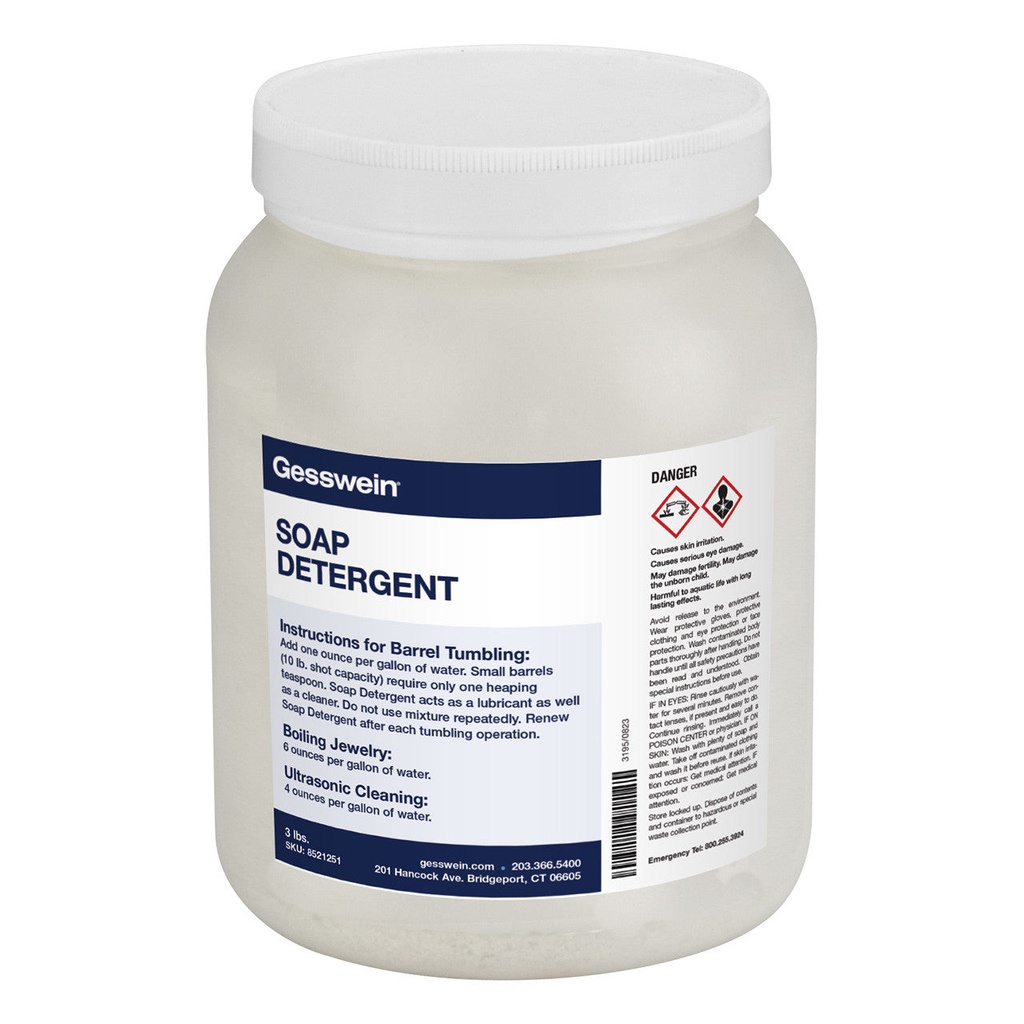 [852-1251] Soap Detergent for Rotary Tumbling 3lbs.